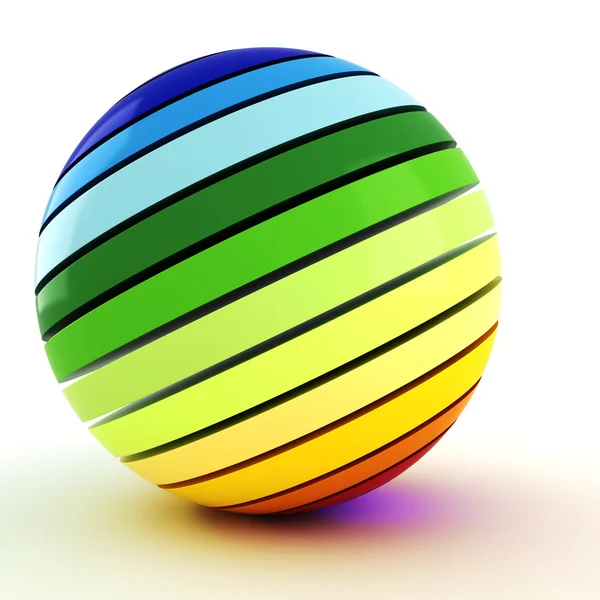 3D barevné koule, na bílém pozadí — Stock fotografie
