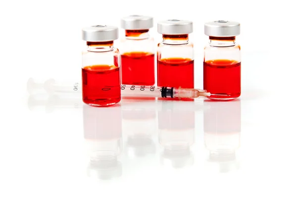 Medicine vials, isolated on white background — Stock Photo, Image