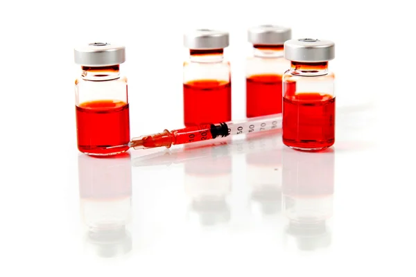 Medicine vials, isolated on white background — Stock Photo, Image