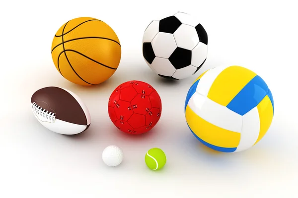 3D пакет рендеринга - спортивные мячи — стоковое фото