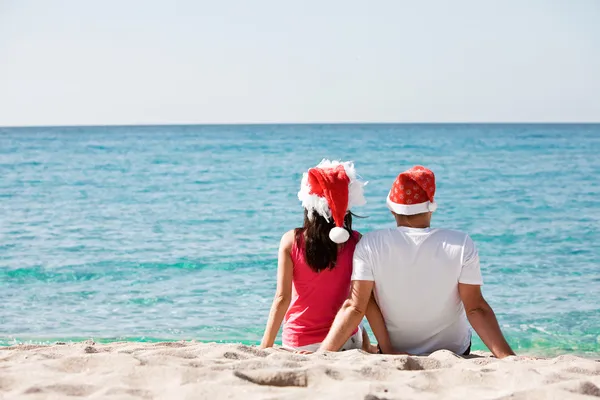Christmas couple in love — Stock Photo, Image