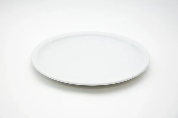 Λευκό άδειο πιάτο — Φωτογραφία Αρχείου