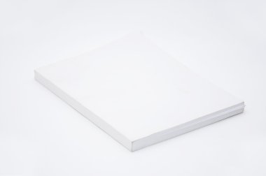 Blank cover white book clipart