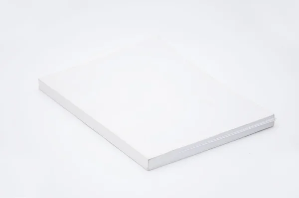 Prázdná vazba bílá kniha — Stock fotografie