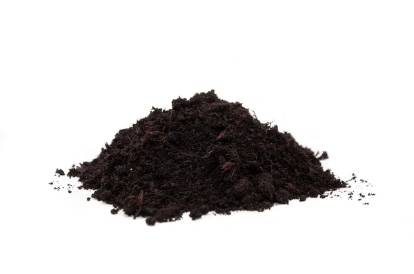 Soil over a white background — Stock Photo, Image