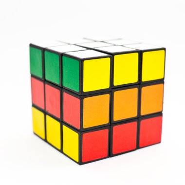 Magic rubick cube, image is isolated over a white bacground. clipart