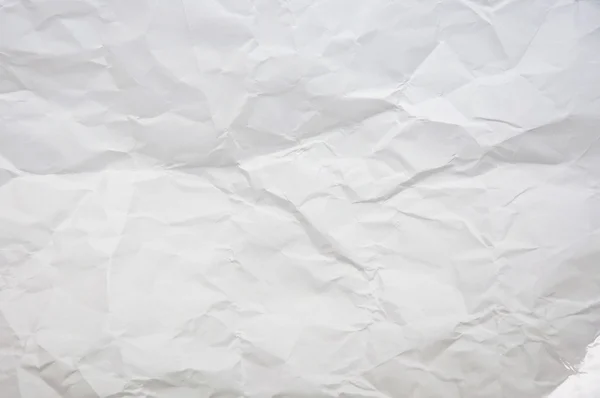 Zerknitterte Weiße Papierstruktur Nahaufnahme — Stockfoto