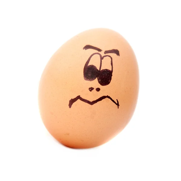 Kepala telur, marah — Stok Foto