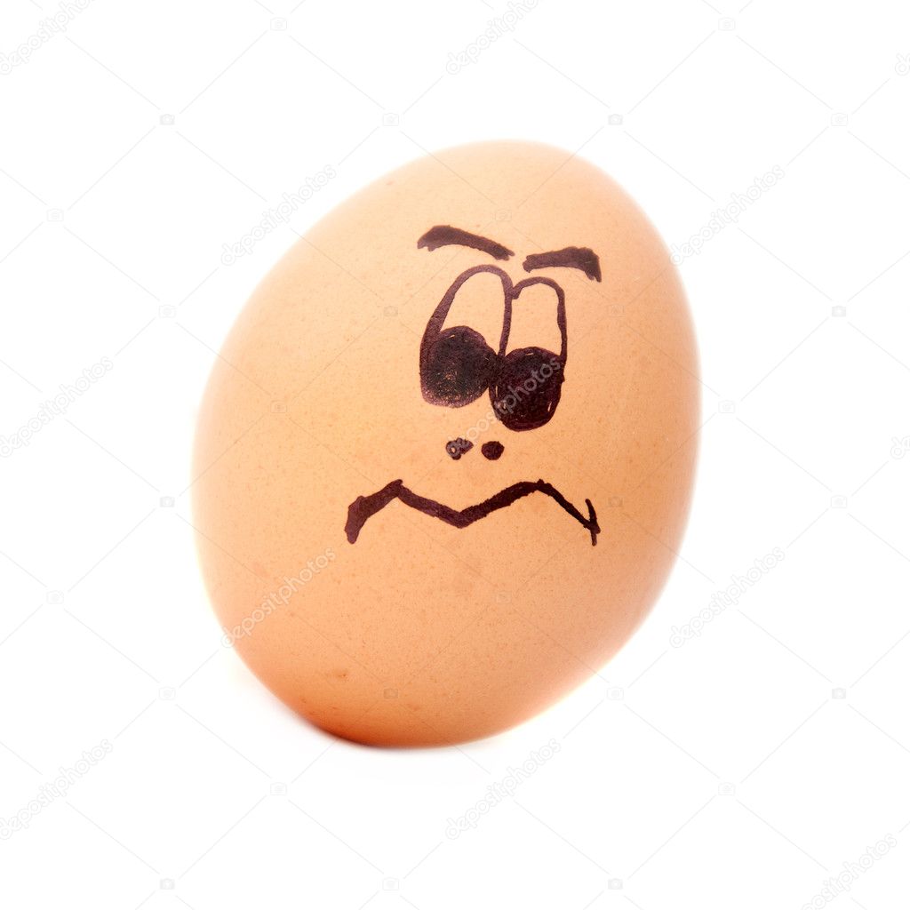 Egg head, angry