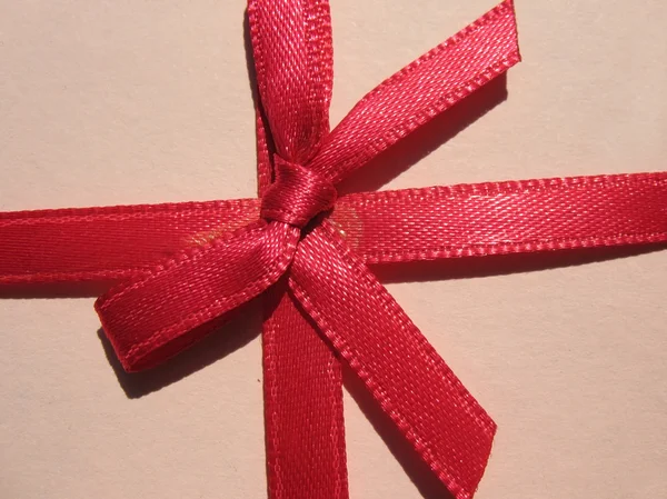 stock image Gift. Box, tied with red ribbon