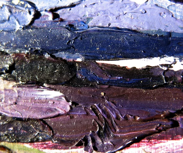 A fragment of the canvas with oil paints. Background. Macro — Stock Photo, Image