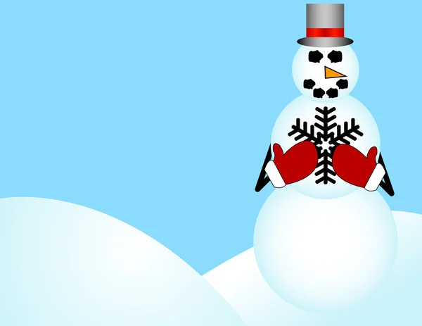 Sneeuwpop achtergrond — Stockvector