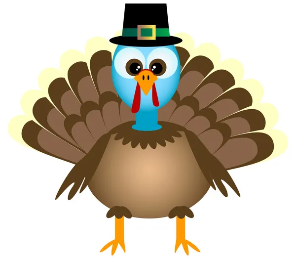 Dessin animé Thanksgiving Turquie — Image vectorielle