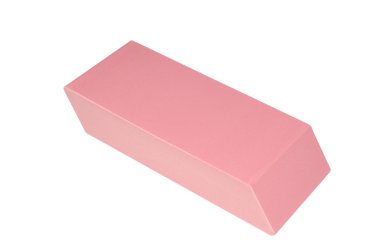 Pink Eraser Isolated on White clipart