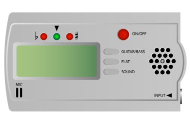 Electric Guitar and Bass Tuner clipart