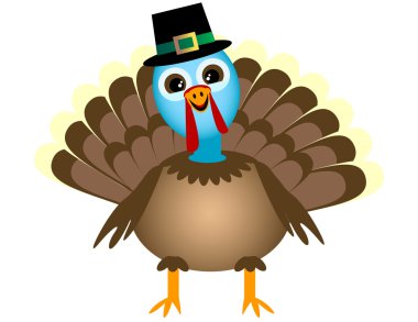 Smiling Thanksgiving Turkey clipart