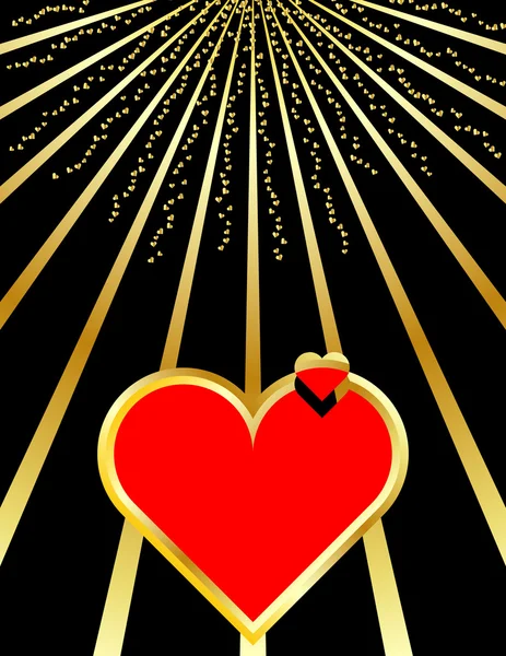 Un corazón de San Valentín lleno de amor — Vector de stock