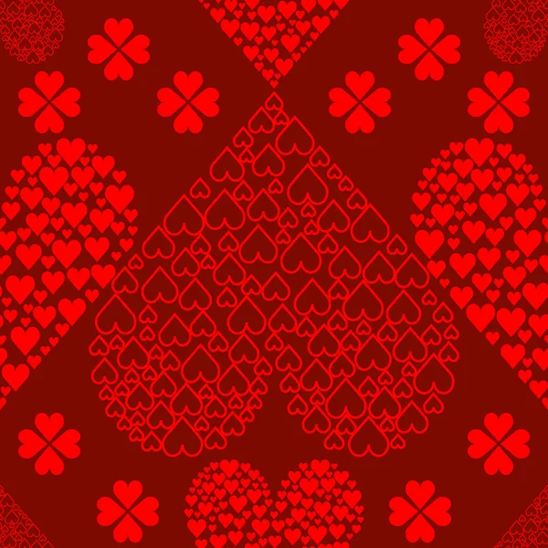 Nahtlose Valentines Hearts Hintergrund — Stockvektor