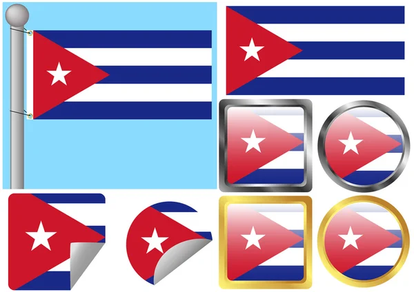 Bandera Cuba — Archivo Imágenes Vectoriales