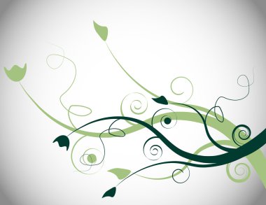 Green Floral Spring Background clipart