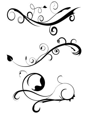 Decorative Flourishes Set 3 clipart