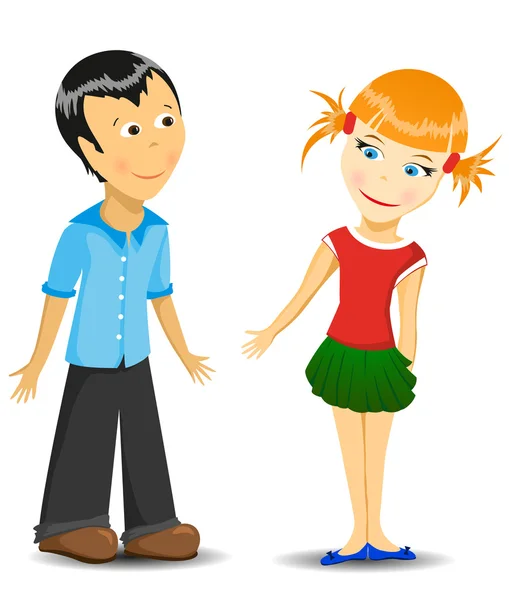 stock vector Boy and girl