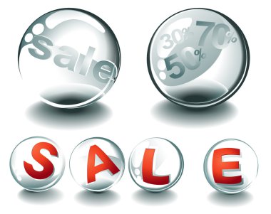 Sale glass spheres clipart