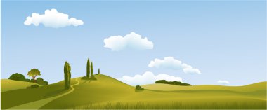 Country landscape clipart