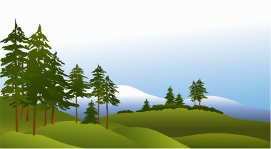 Green forest clipart