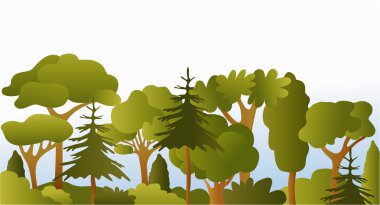 Green forest clipart