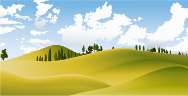 Country landscape clipart