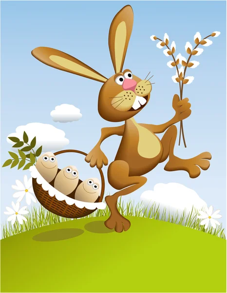 Velikonoční králík — Stockový vektor