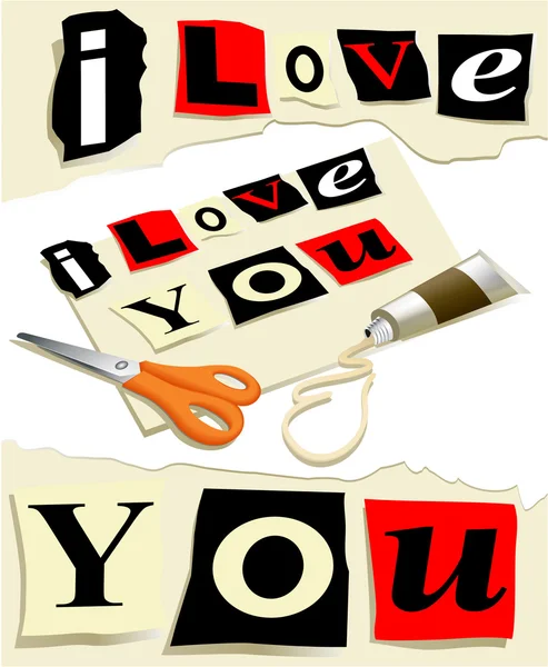 Message d'amour — Image vectorielle