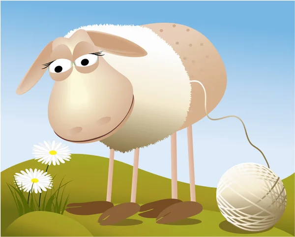 Feliz oveja — Archivo Imágenes Vectoriales