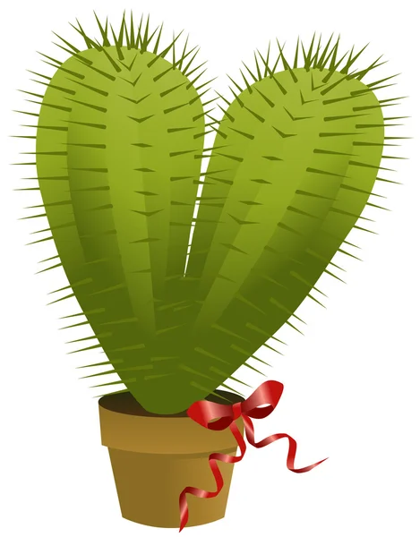 Cactus de amor — Vector de stock
