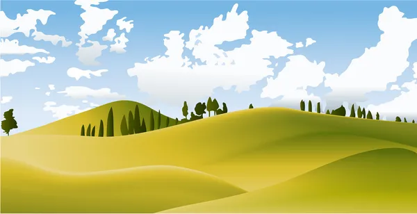 Paysage rural — Image vectorielle