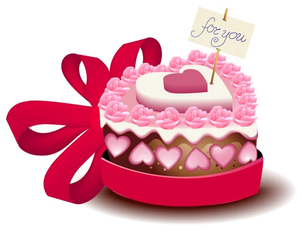 Love cake — Stock Vector