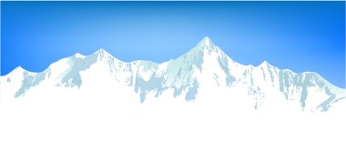 Winter mountains clipart