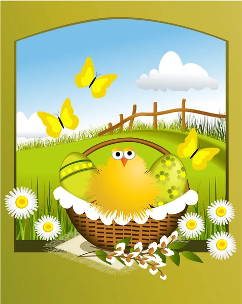 Poulet de Pâques — Image vectorielle