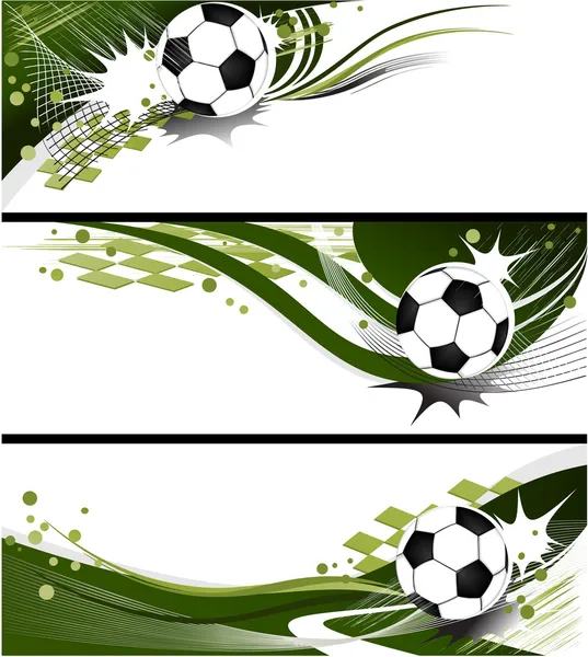 Banners de fútbol — Archivo Imágenes Vectoriales