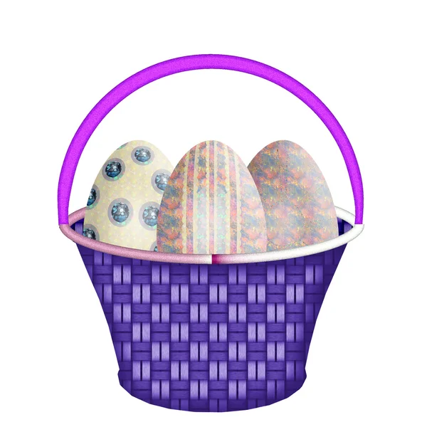 Easter basket — Stock Vector