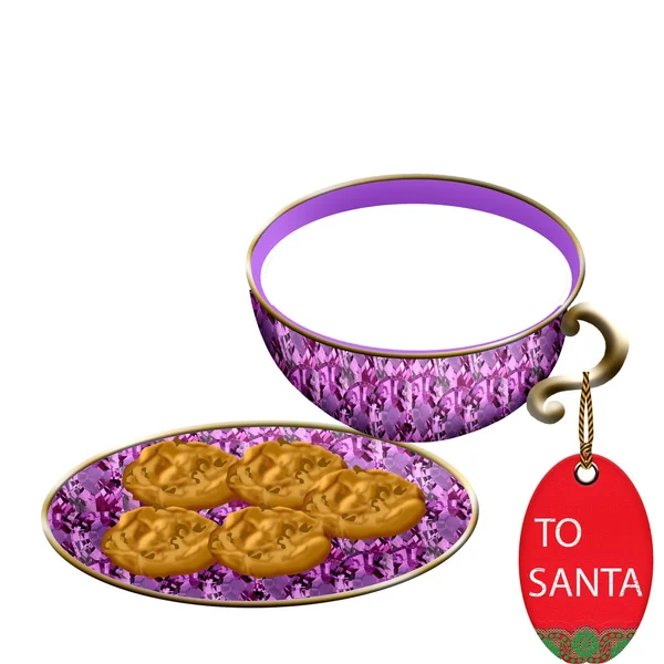 Cookies for santa — Stock Vector