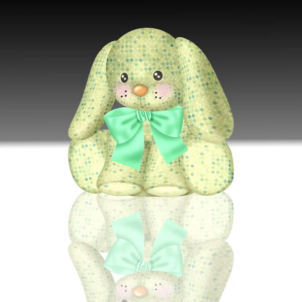 可爱又惹人怜爱的小兔子中漂亮的颜色 — 图库矢量图片