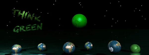 Planet Grön — Stockfoto