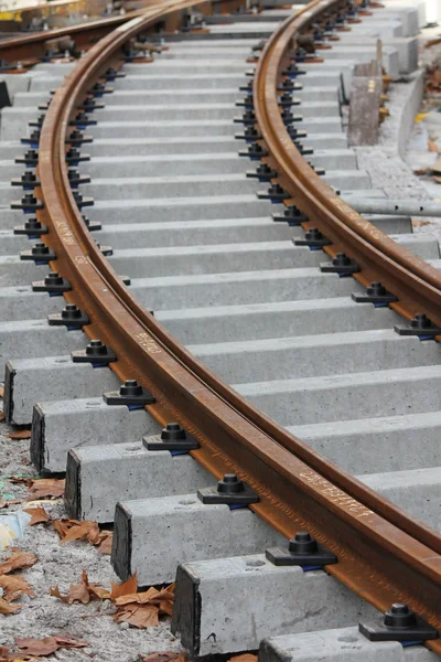 stock image Rail track grey and brown