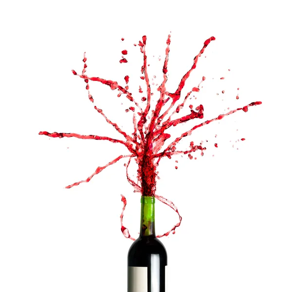 Spatten rode wijn — Stockfoto