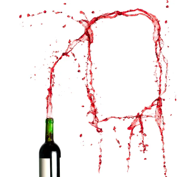 Template of splashing red wine — Stock Photo, Image