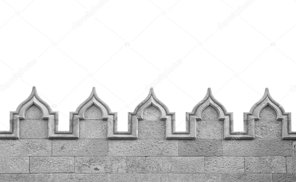 Medieval arch wall