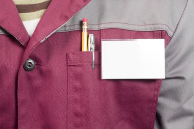 Name tag on uniform clipart