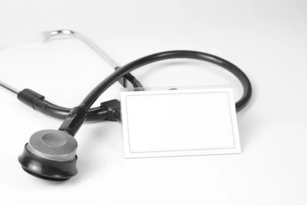 Stethoscope and business card — Stock Photo, Image